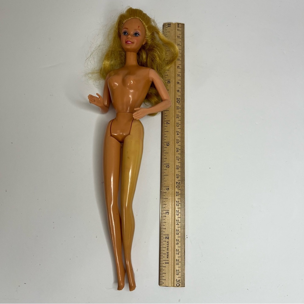 Vintage Barbie Lot Blonde Doll Best Buy Rainbow Halter Dress Hair Extension - Picture 14 of 16